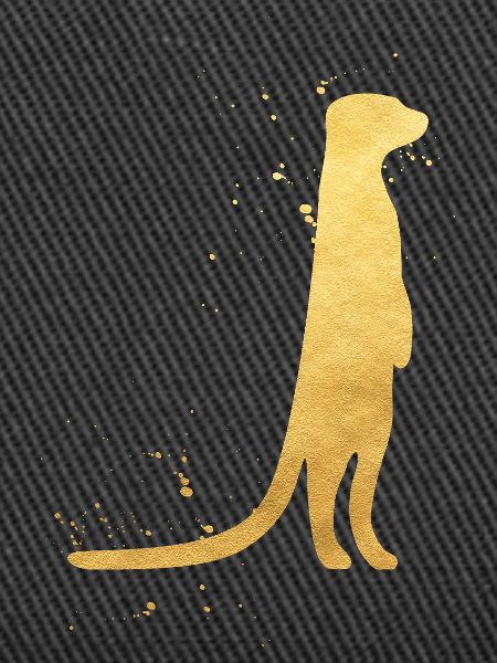 Goldene Erdmännchen Silhouette