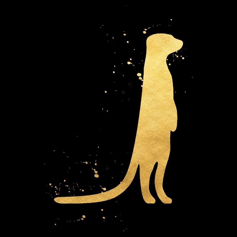 Goldene Erdmännchen Silhouette