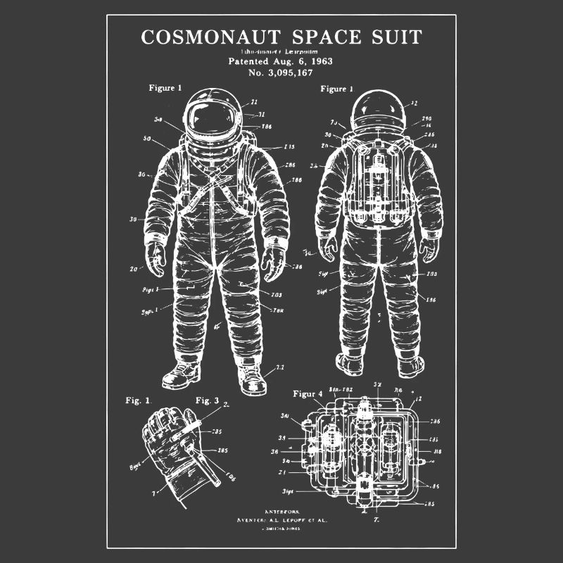 Plan de la combinaison spatiale du cosmonaute