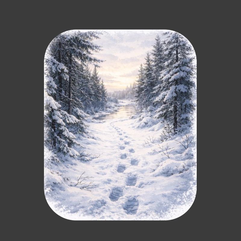 Winter Forest Path Morgenschein