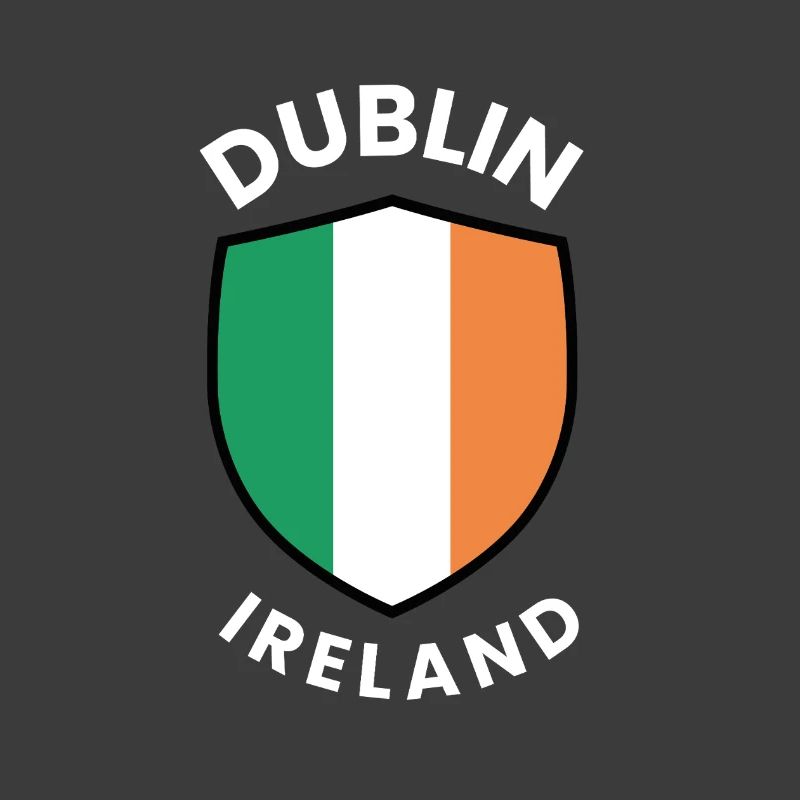 Dubliner Schild mit den Farben Irlands