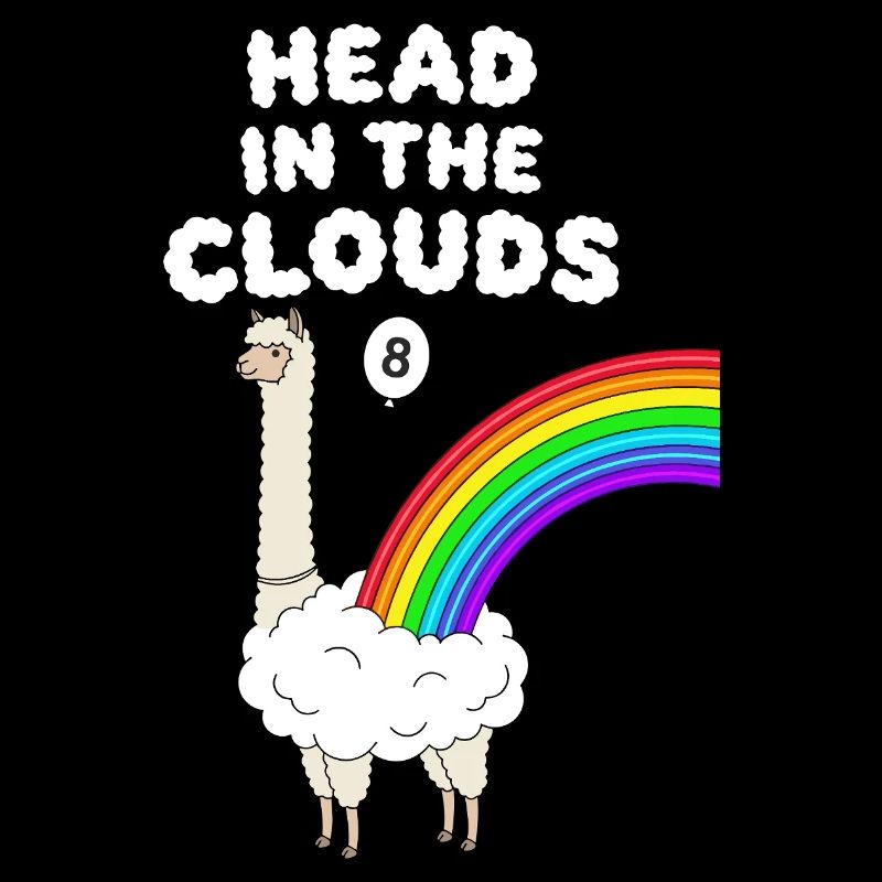 Head In The Clouds 8th Birthday Alpaca
