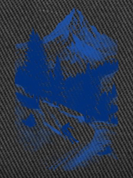 Blue Summit Face Silhouette