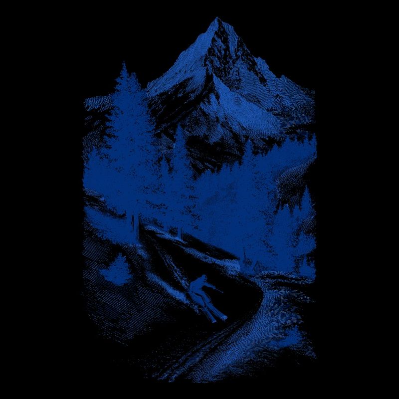 Blue Summit Face Silhouette