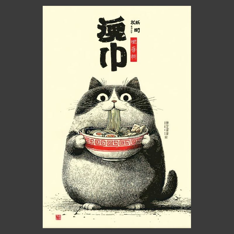 Ramen Cat Portrait