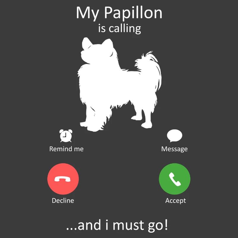 Papillon Dog Calling Smartphone Interface