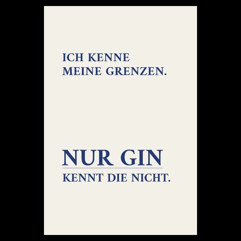 Gin ne connaît pas de frontières – Affiche minimale