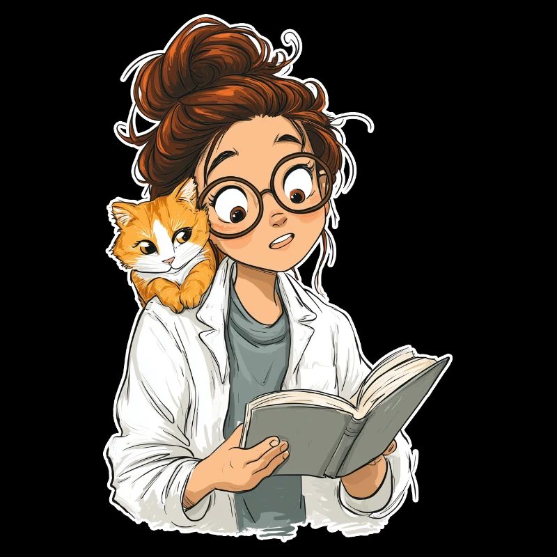 T-shirt du club de lecture de la bibliothécaire à épaule de chat