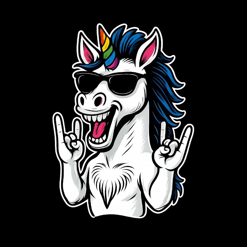 Rockendes Einhorn mit Sonnenbrille LGBT