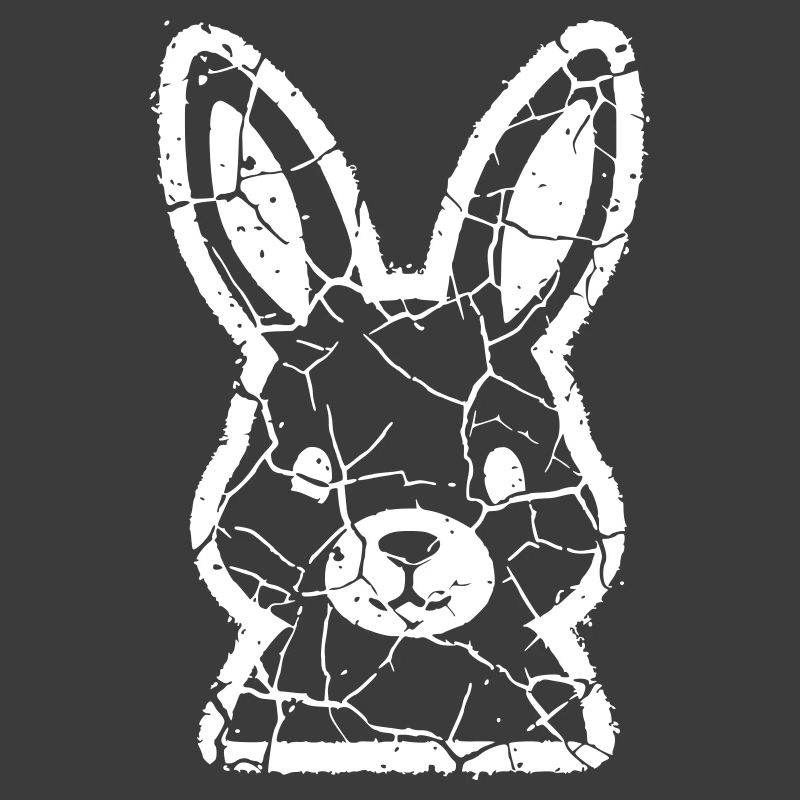 Bunny Head Grunge Vintage Easter Vector