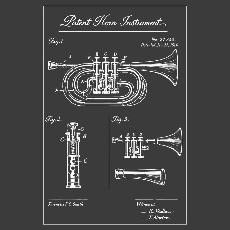 Schéma de plan de l’instrument à corne