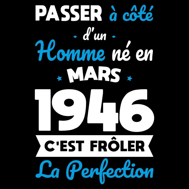 Anniversaire 80 ans - Né en Mars 1946