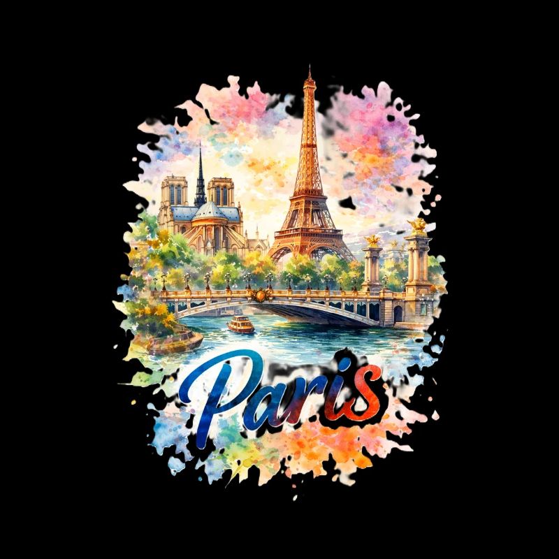 Paris Aquarell Skyline
