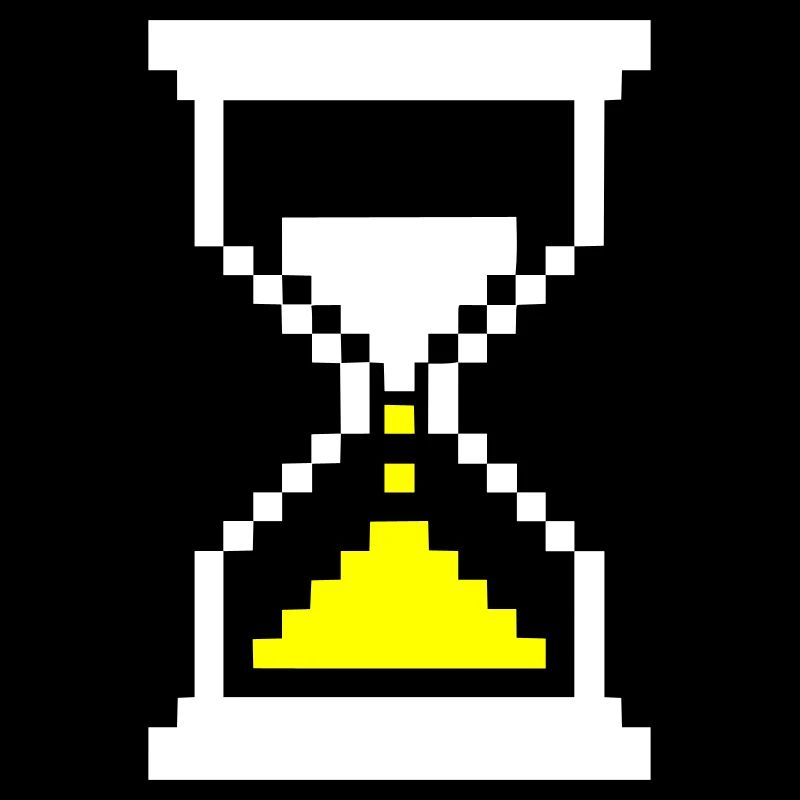 Pixel Hourglass Loading Bar Retro Gaming