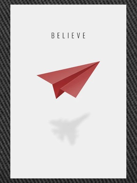 believe  mit Papierflieger