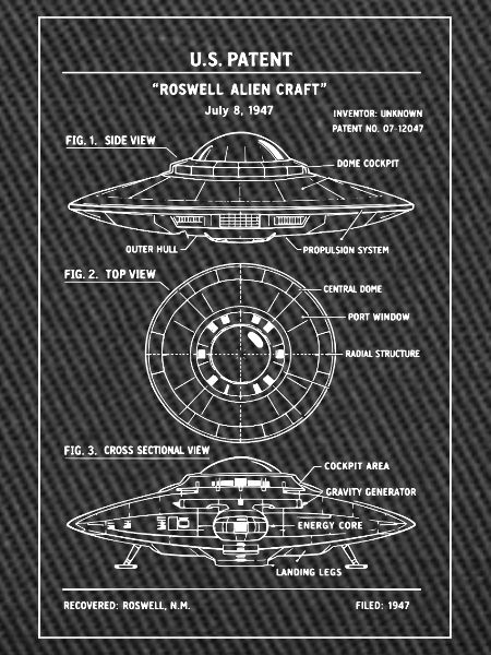 UFO-Patent-Bauplan-Tee
