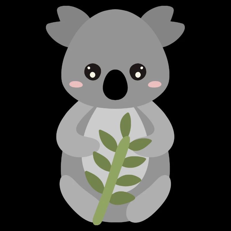 Koala with Leaf Embrace