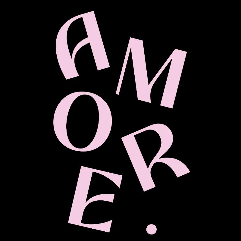 Fragment de la typographie Amore Pink