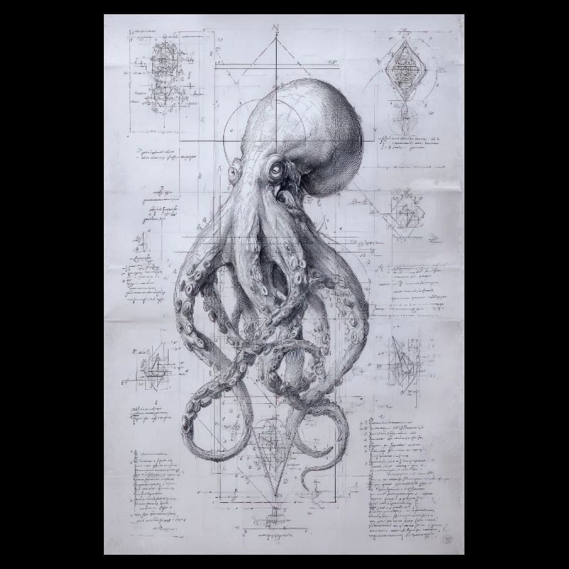 Croquis de plan de la pieuvre