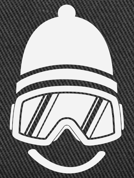 Smileface Ski Goggles Silhouette