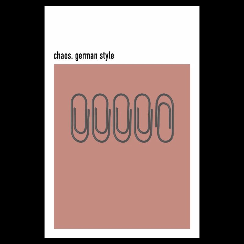 Chaos – German Style  Rot  Büroklammern