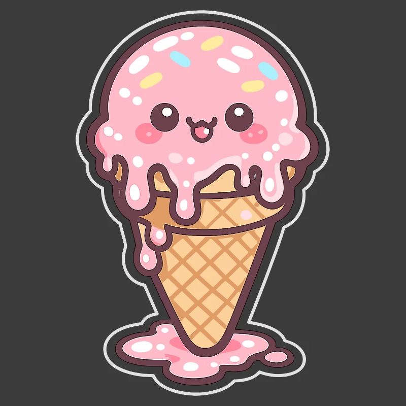 Kawaii Eiscreme mit Sprinkles