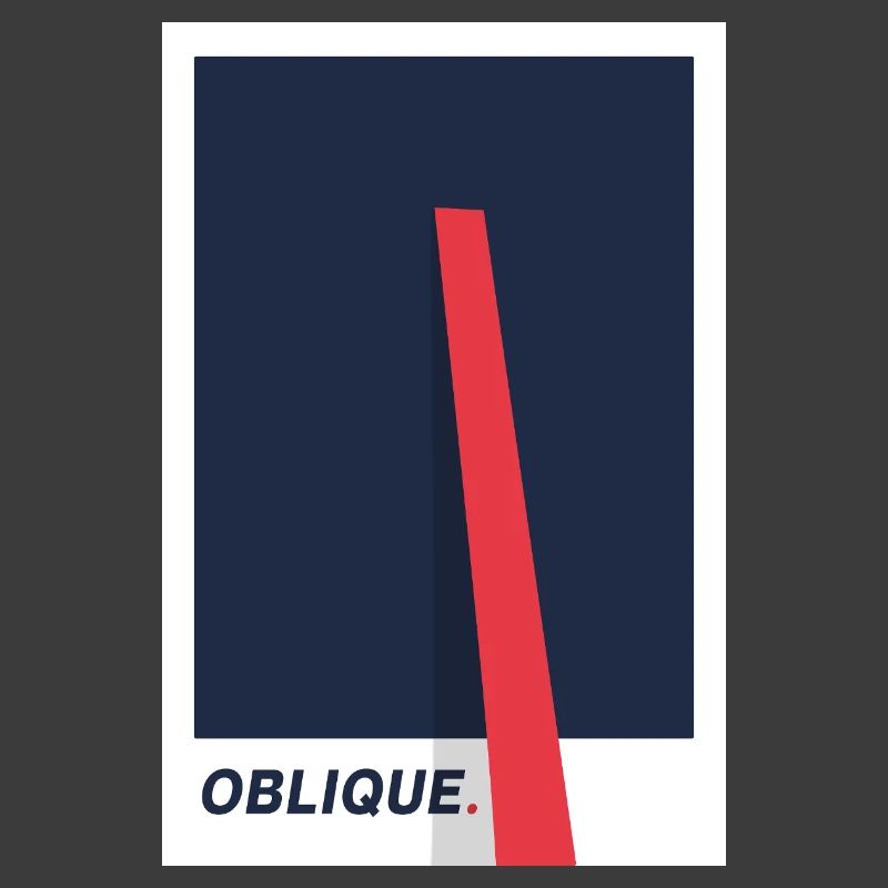Oblique. Modern Typography Statement