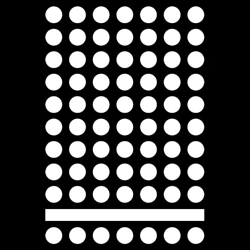 Monochromes Polka-Gitter-Tee