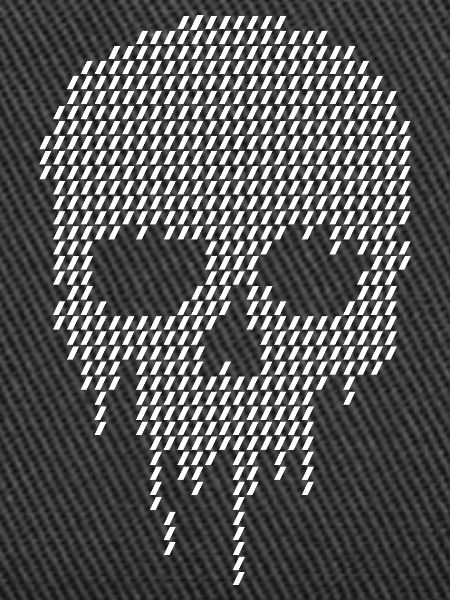 Dripping Pixel Skull