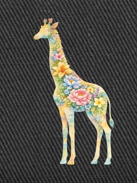 Giraffe Blumen Silhouette