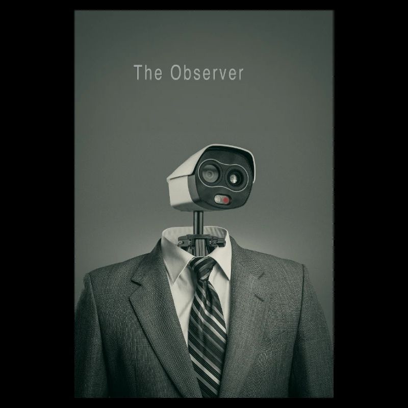 Affiche d’art minimale de surveillance de The Observer