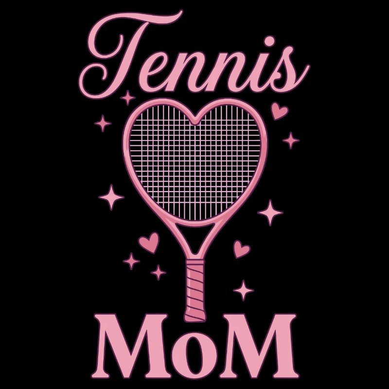 Conception de raquette Tennis Mom Heart