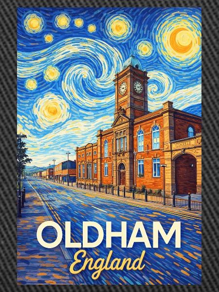 Oldham England Starry Cityscape