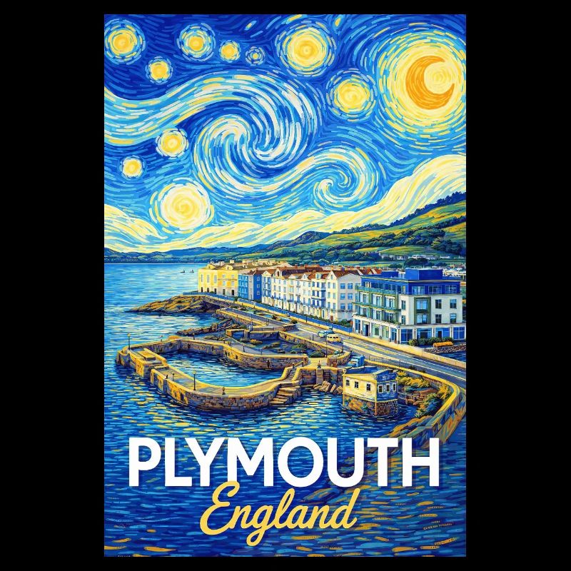 Plymouth, Angleterre, Impression côtière