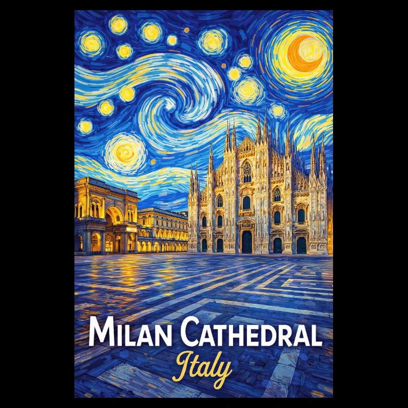 Milan Cathedral Starry Night