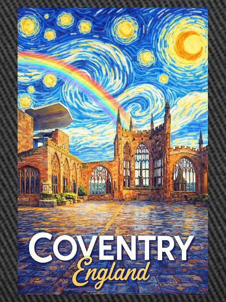 Coventry England Skyline Starfall