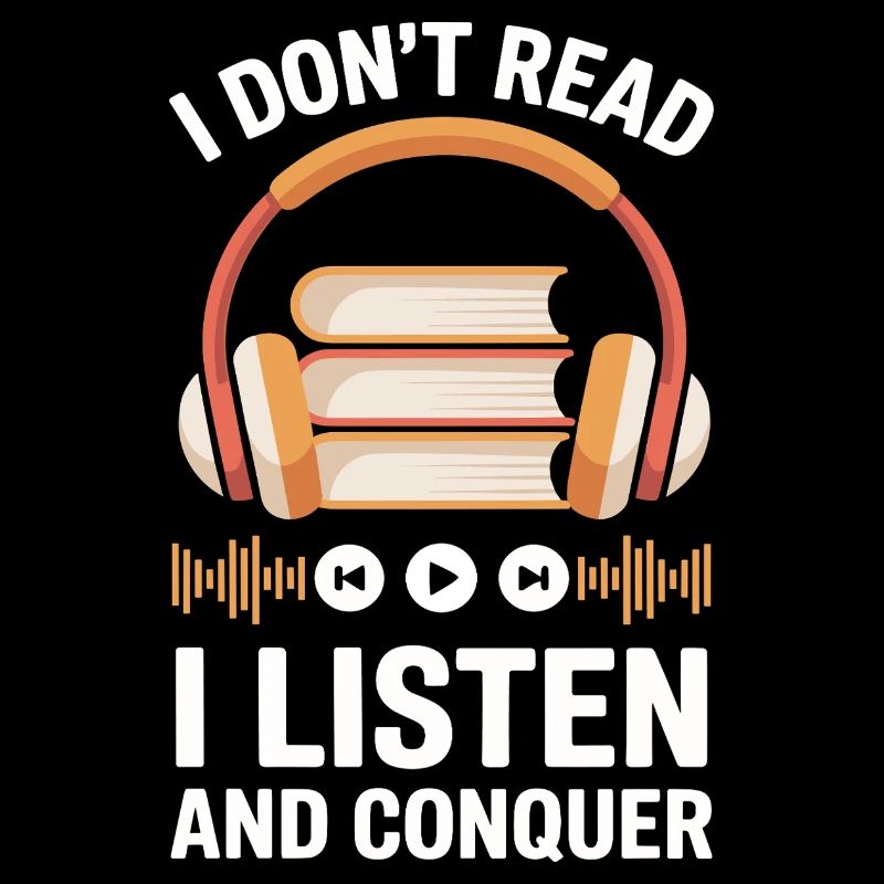 Hörbücher Buch Liebhaber Spruch Listen And Conquer
