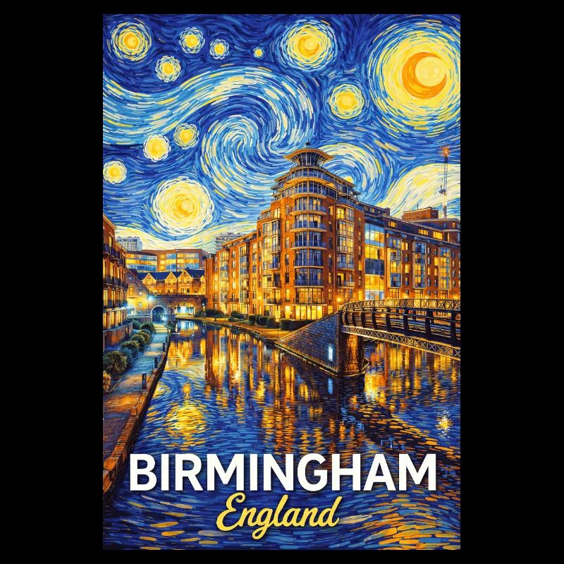 Birmingham England Sternennacht