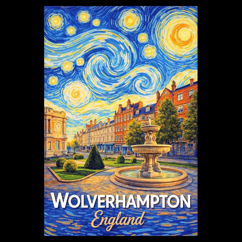 Wolverhampton England Sternennacht