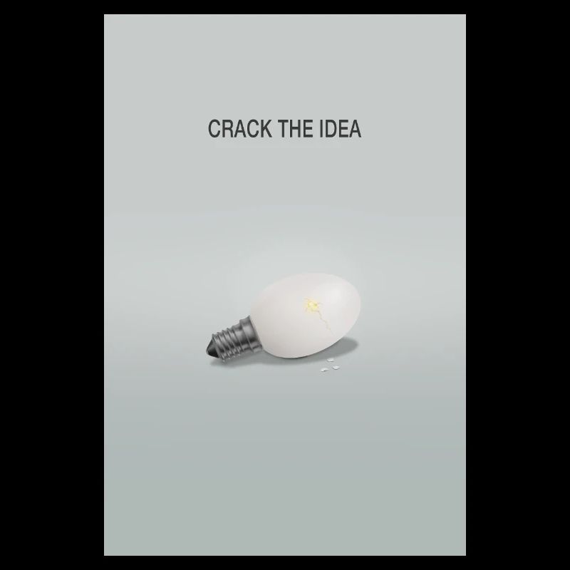 Crack The Idea Minimal Poster Design