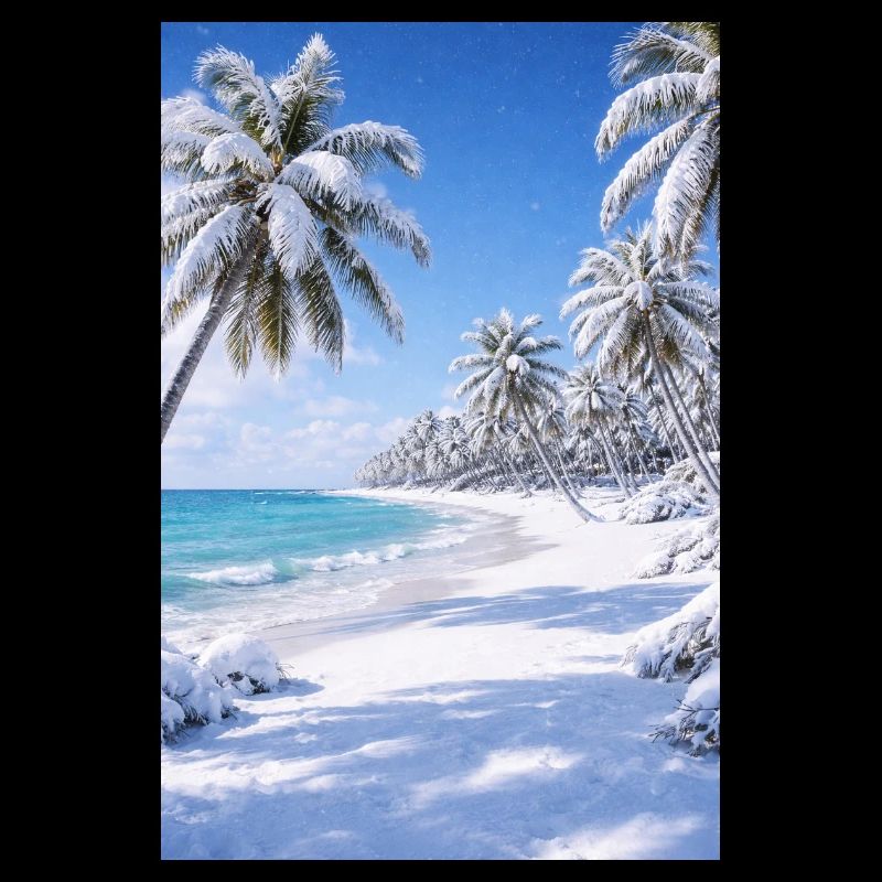 Winter Tropical Beach Landscape