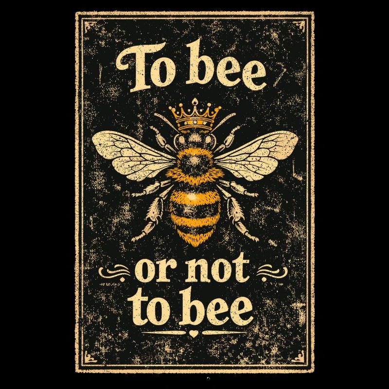 To bee or not to bee – Retro Biene mit Krone