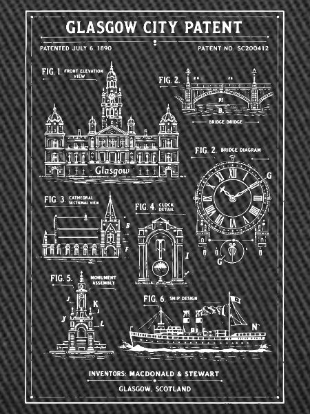 Glasgow Skyline Blueprint