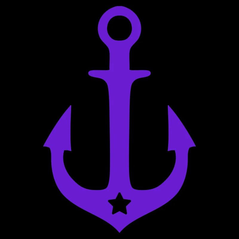 Ancre violette avec étoile