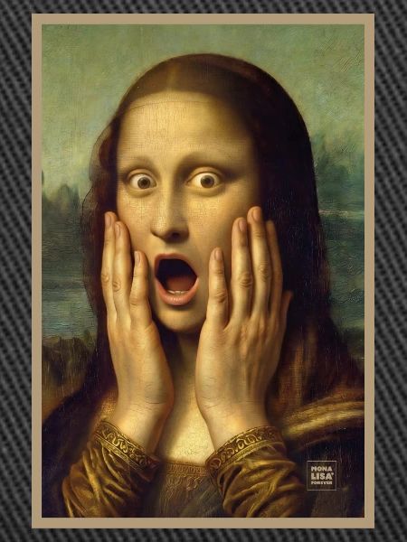 Schockiert, überrascht Mona Lisa