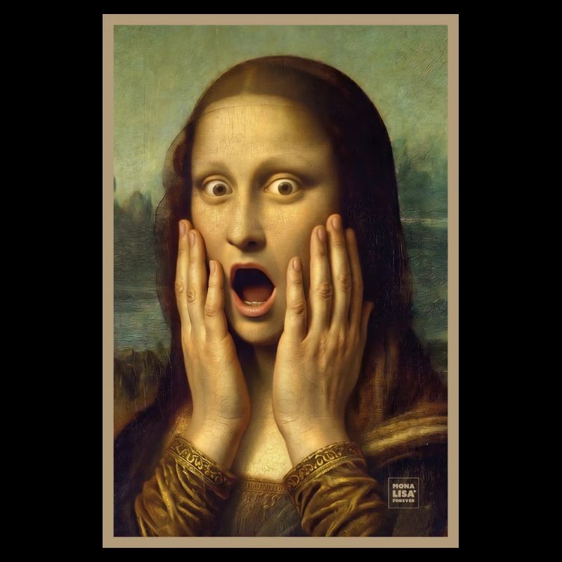 Choquée, surprise Mona Lisa