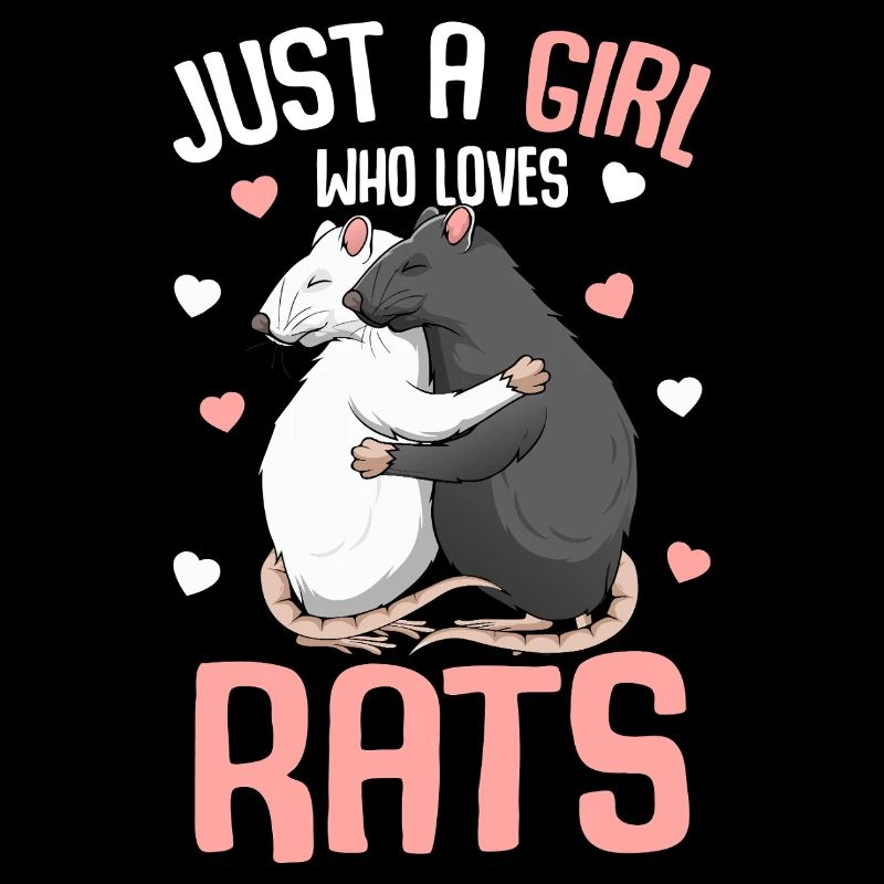 Ratten-Umarmung: Mädchen, das Ratten liebt