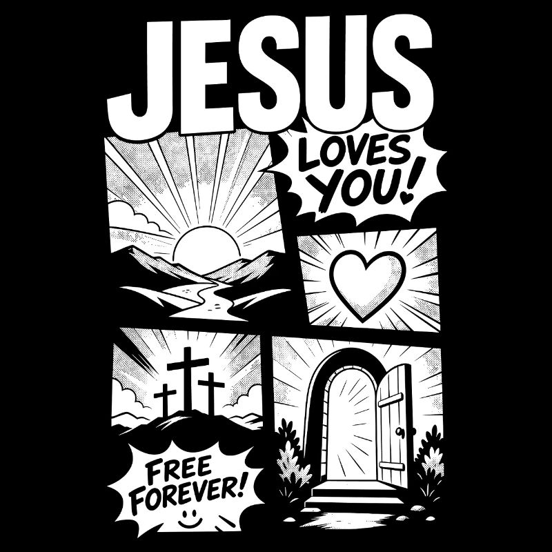Conception de bandes dessinées « Jésus t’aime »