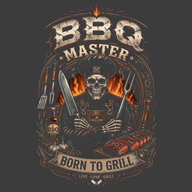 Master BBQ Skeleton Grill - Barbecue humor