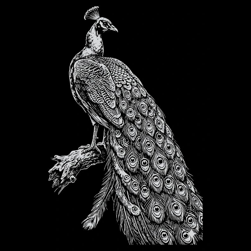 Peacock Lace on Black